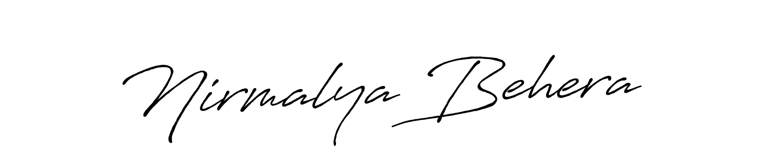 You can use this online signature creator to create a handwritten signature for the name Nirmalya Behera. This is the best online autograph maker. Nirmalya Behera signature style 7 images and pictures png