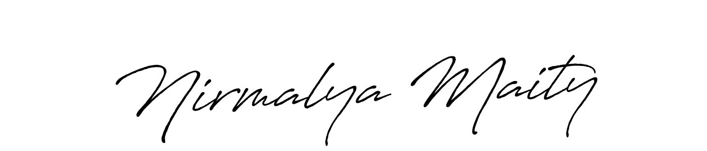 The best way (Antro_Vectra_Bolder) to make a short signature is to pick only two or three words in your name. The name Nirmalya Maity include a total of six letters. For converting this name. Nirmalya Maity signature style 7 images and pictures png