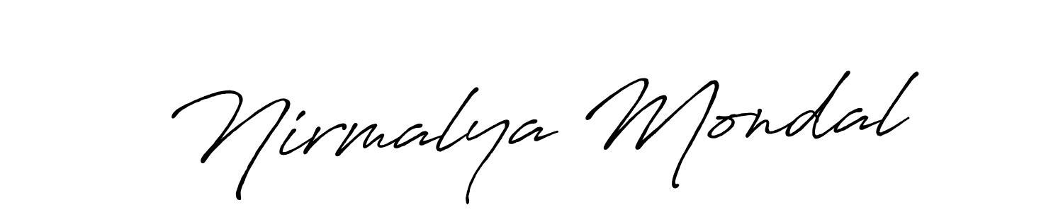 Antro_Vectra_Bolder is a professional signature style that is perfect for those who want to add a touch of class to their signature. It is also a great choice for those who want to make their signature more unique. Get Nirmalya Mondal name to fancy signature for free. Nirmalya Mondal signature style 7 images and pictures png