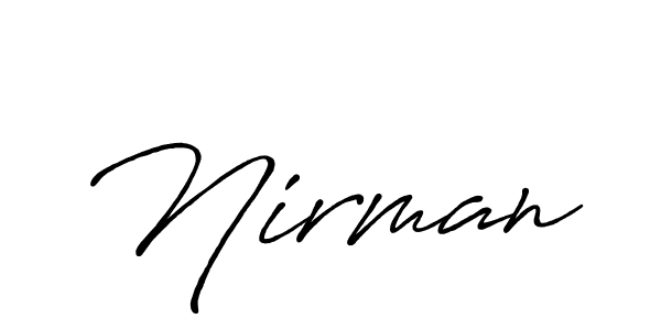 It looks lik you need a new signature style for name Nirman. Design unique handwritten (Antro_Vectra_Bolder) signature with our free signature maker in just a few clicks. Nirman signature style 7 images and pictures png