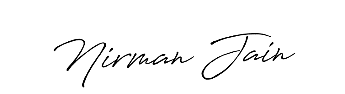 It looks lik you need a new signature style for name Nirman Jain. Design unique handwritten (Antro_Vectra_Bolder) signature with our free signature maker in just a few clicks. Nirman Jain signature style 7 images and pictures png