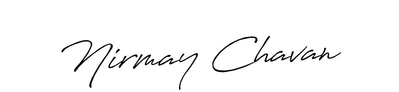 You can use this online signature creator to create a handwritten signature for the name Nirmay Chavan. This is the best online autograph maker. Nirmay Chavan signature style 7 images and pictures png