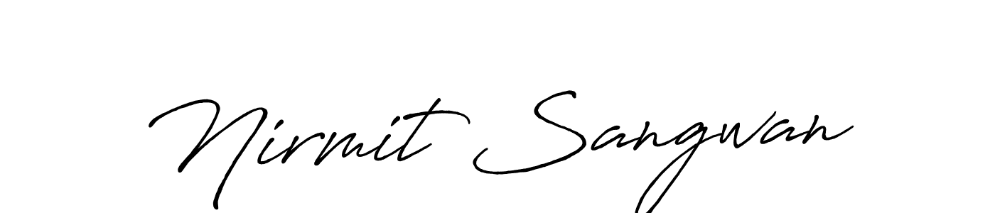 How to make Nirmit Sangwan signature? Antro_Vectra_Bolder is a professional autograph style. Create handwritten signature for Nirmit Sangwan name. Nirmit Sangwan signature style 7 images and pictures png