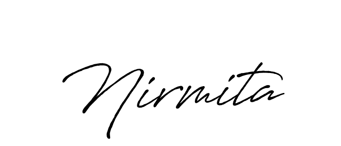 You should practise on your own different ways (Antro_Vectra_Bolder) to write your name (Nirmita) in signature. don't let someone else do it for you. Nirmita signature style 7 images and pictures png