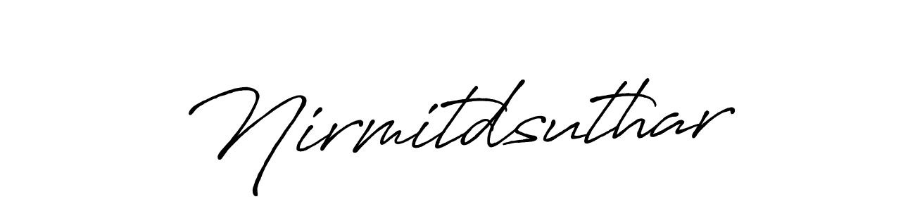 Nirmitdsuthar stylish signature style. Best Handwritten Sign (Antro_Vectra_Bolder) for my name. Handwritten Signature Collection Ideas for my name Nirmitdsuthar. Nirmitdsuthar signature style 7 images and pictures png