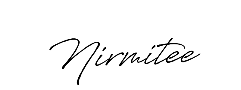 You should practise on your own different ways (Antro_Vectra_Bolder) to write your name (Nirmitee) in signature. don't let someone else do it for you. Nirmitee signature style 7 images and pictures png