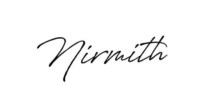 Design your own signature with our free online signature maker. With this signature software, you can create a handwritten (Antro_Vectra_Bolder) signature for name Nirmith. Nirmith signature style 7 images and pictures png
