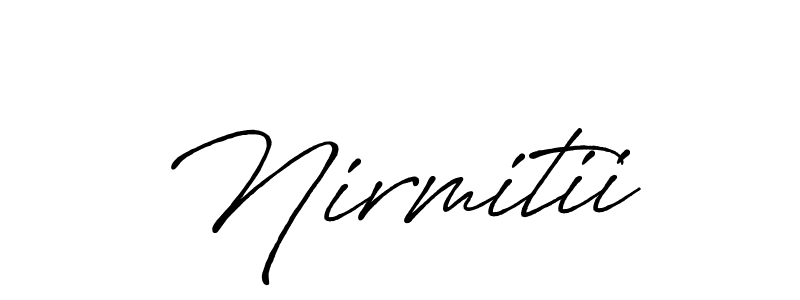 Similarly Antro_Vectra_Bolder is the best handwritten signature design. Signature creator online .You can use it as an online autograph creator for name Nirmitii. Nirmitii signature style 7 images and pictures png