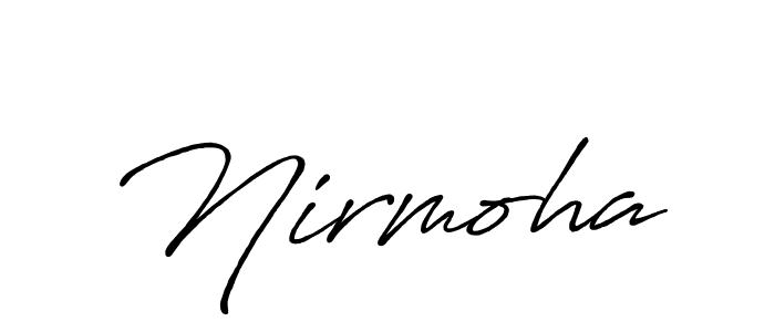 Create a beautiful signature design for name Nirmoha. With this signature (Antro_Vectra_Bolder) fonts, you can make a handwritten signature for free. Nirmoha signature style 7 images and pictures png