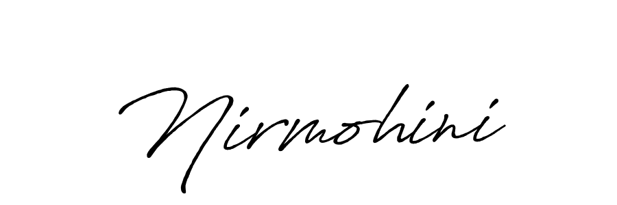 The best way (Antro_Vectra_Bolder) to make a short signature is to pick only two or three words in your name. The name Nirmohini include a total of six letters. For converting this name. Nirmohini signature style 7 images and pictures png