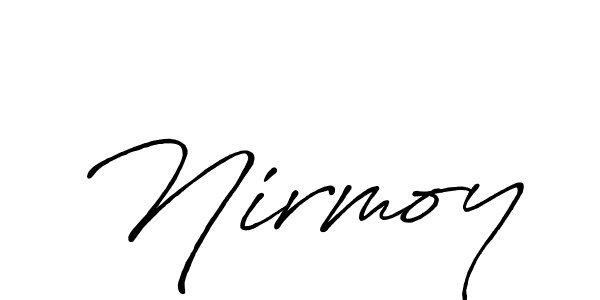 The best way (Antro_Vectra_Bolder) to make a short signature is to pick only two or three words in your name. The name Nirmoy include a total of six letters. For converting this name. Nirmoy signature style 7 images and pictures png