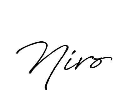 Design your own signature with our free online signature maker. With this signature software, you can create a handwritten (Antro_Vectra_Bolder) signature for name Niro. Niro signature style 7 images and pictures png