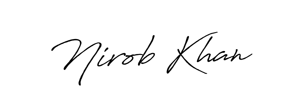 Design your own signature with our free online signature maker. With this signature software, you can create a handwritten (Antro_Vectra_Bolder) signature for name Nirob Khan. Nirob Khan signature style 7 images and pictures png
