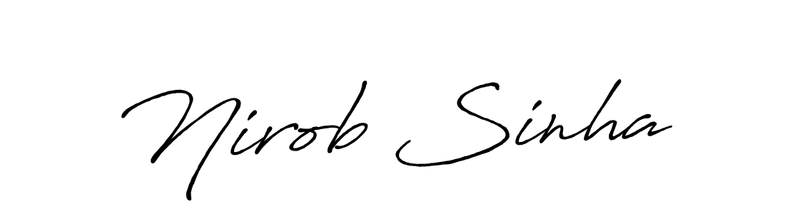Use a signature maker to create a handwritten signature online. With this signature software, you can design (Antro_Vectra_Bolder) your own signature for name Nirob Sinha. Nirob Sinha signature style 7 images and pictures png