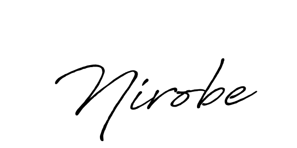 Nirobe stylish signature style. Best Handwritten Sign (Antro_Vectra_Bolder) for my name. Handwritten Signature Collection Ideas for my name Nirobe. Nirobe signature style 7 images and pictures png
