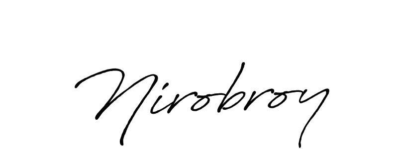 Also You can easily find your signature by using the search form. We will create Nirobroy name handwritten signature images for you free of cost using Antro_Vectra_Bolder sign style. Nirobroy signature style 7 images and pictures png