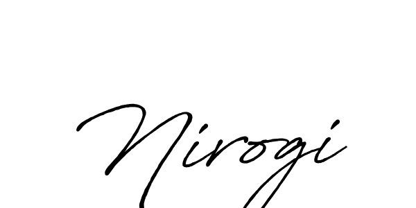 How to make Nirogi name signature. Use Antro_Vectra_Bolder style for creating short signs online. This is the latest handwritten sign. Nirogi signature style 7 images and pictures png