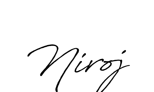 Design your own signature with our free online signature maker. With this signature software, you can create a handwritten (Antro_Vectra_Bolder) signature for name Niroj. Niroj signature style 7 images and pictures png