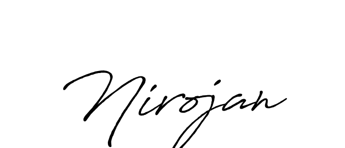 Make a beautiful signature design for name Nirojan. With this signature (Antro_Vectra_Bolder) style, you can create a handwritten signature for free. Nirojan signature style 7 images and pictures png