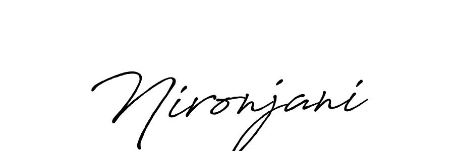 How to make Nironjani signature? Antro_Vectra_Bolder is a professional autograph style. Create handwritten signature for Nironjani name. Nironjani signature style 7 images and pictures png