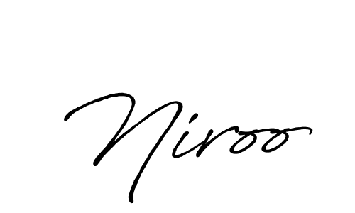Make a beautiful signature design for name Niroo. With this signature (Antro_Vectra_Bolder) style, you can create a handwritten signature for free. Niroo signature style 7 images and pictures png