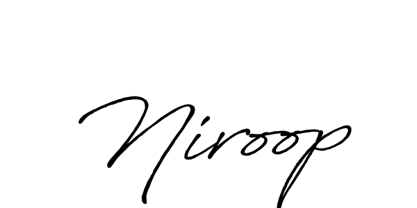 You should practise on your own different ways (Antro_Vectra_Bolder) to write your name (Niroop) in signature. don't let someone else do it for you. Niroop signature style 7 images and pictures png