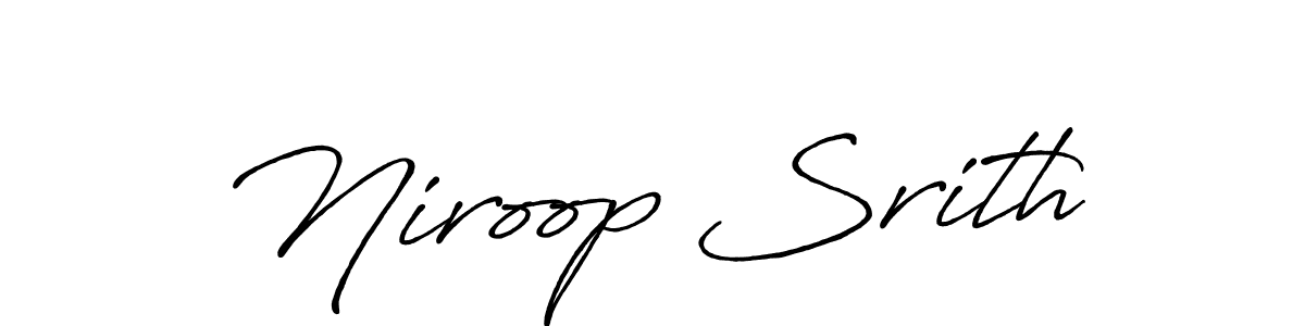 Make a short Niroop Srith signature style. Manage your documents anywhere anytime using Antro_Vectra_Bolder. Create and add eSignatures, submit forms, share and send files easily. Niroop Srith signature style 7 images and pictures png