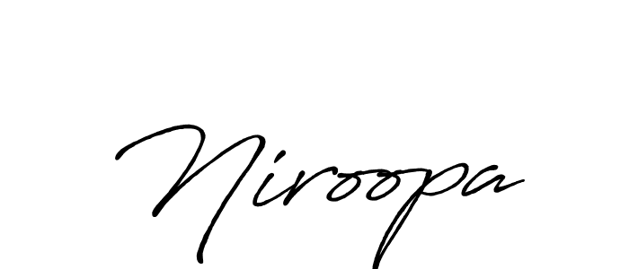 Create a beautiful signature design for name Niroopa. With this signature (Antro_Vectra_Bolder) fonts, you can make a handwritten signature for free. Niroopa signature style 7 images and pictures png