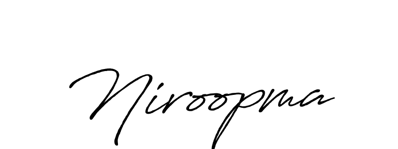 Design your own signature with our free online signature maker. With this signature software, you can create a handwritten (Antro_Vectra_Bolder) signature for name Niroopma. Niroopma signature style 7 images and pictures png