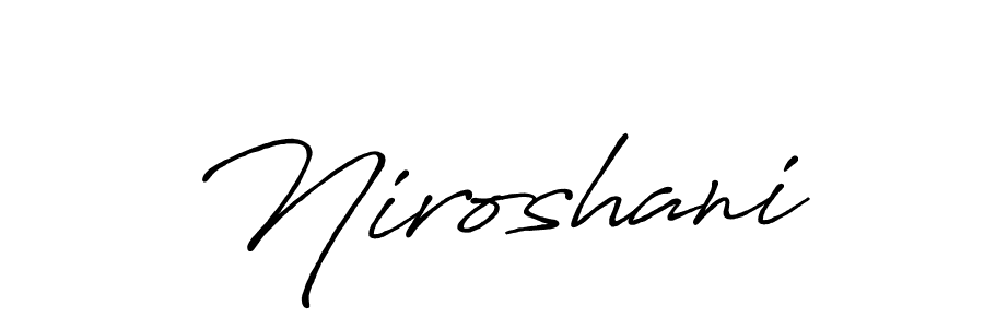 Also You can easily find your signature by using the search form. We will create Niroshani name handwritten signature images for you free of cost using Antro_Vectra_Bolder sign style. Niroshani signature style 7 images and pictures png