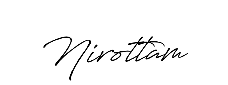 Design your own signature with our free online signature maker. With this signature software, you can create a handwritten (Antro_Vectra_Bolder) signature for name Nirottam. Nirottam signature style 7 images and pictures png