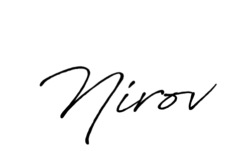 Design your own signature with our free online signature maker. With this signature software, you can create a handwritten (Antro_Vectra_Bolder) signature for name Nirov. Nirov signature style 7 images and pictures png