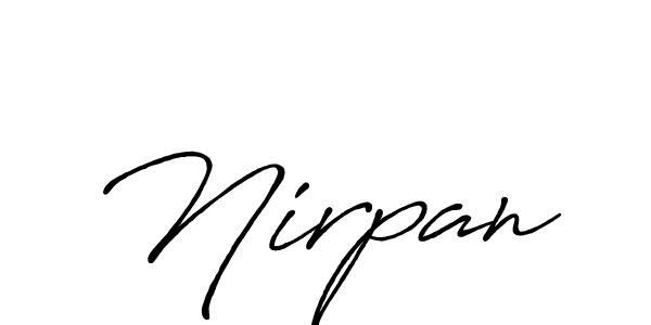 Make a beautiful signature design for name Nirpan. With this signature (Antro_Vectra_Bolder) style, you can create a handwritten signature for free. Nirpan signature style 7 images and pictures png