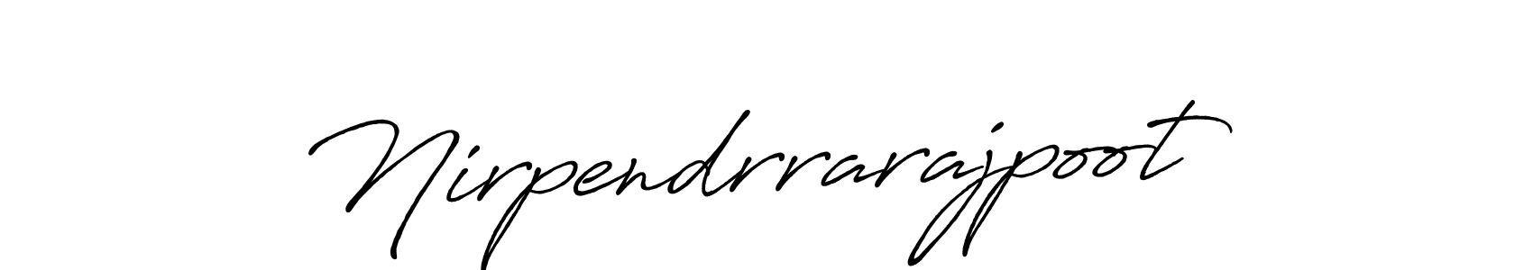 Make a beautiful signature design for name Nirpendrrarajpoot. With this signature (Antro_Vectra_Bolder) style, you can create a handwritten signature for free. Nirpendrrarajpoot signature style 7 images and pictures png