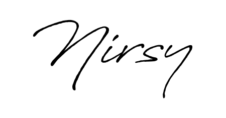 Best and Professional Signature Style for Nirsy. Antro_Vectra_Bolder Best Signature Style Collection. Nirsy signature style 7 images and pictures png