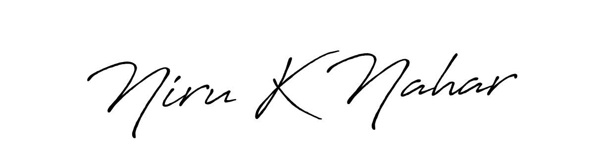 if you are searching for the best signature style for your name Niru K Nahar. so please give up your signature search. here we have designed multiple signature styles  using Antro_Vectra_Bolder. Niru K Nahar signature style 7 images and pictures png