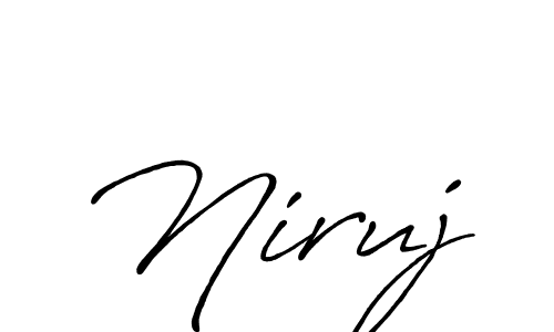Make a beautiful signature design for name Niruj. With this signature (Antro_Vectra_Bolder) style, you can create a handwritten signature for free. Niruj signature style 7 images and pictures png