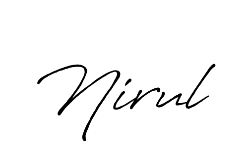 Similarly Antro_Vectra_Bolder is the best handwritten signature design. Signature creator online .You can use it as an online autograph creator for name Nirul. Nirul signature style 7 images and pictures png