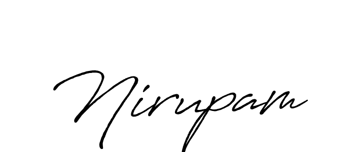 How to make Nirupam name signature. Use Antro_Vectra_Bolder style for creating short signs online. This is the latest handwritten sign. Nirupam signature style 7 images and pictures png