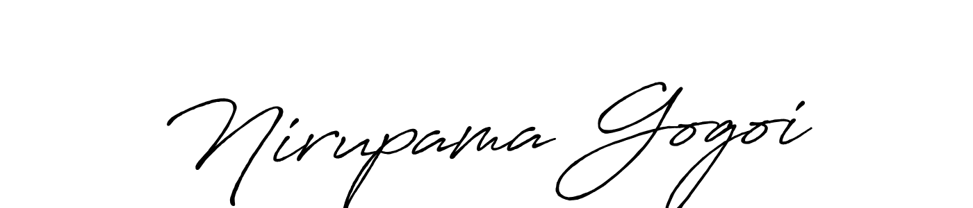 Create a beautiful signature design for name Nirupama Gogoi. With this signature (Antro_Vectra_Bolder) fonts, you can make a handwritten signature for free. Nirupama Gogoi signature style 7 images and pictures png