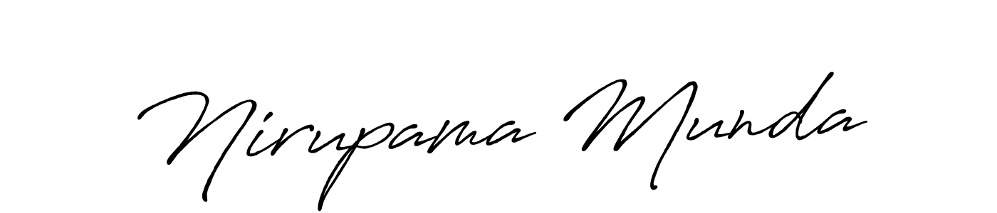 Also we have Nirupama Munda name is the best signature style. Create professional handwritten signature collection using Antro_Vectra_Bolder autograph style. Nirupama Munda signature style 7 images and pictures png