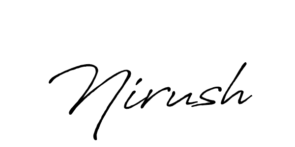 Create a beautiful signature design for name Nirush. With this signature (Antro_Vectra_Bolder) fonts, you can make a handwritten signature for free. Nirush signature style 7 images and pictures png