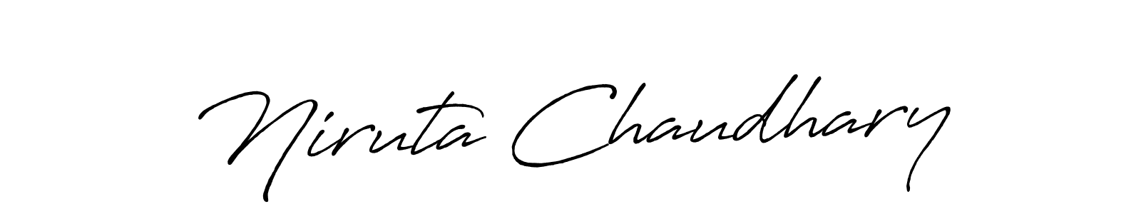 Niruta Chaudhary stylish signature style. Best Handwritten Sign (Antro_Vectra_Bolder) for my name. Handwritten Signature Collection Ideas for my name Niruta Chaudhary. Niruta Chaudhary signature style 7 images and pictures png