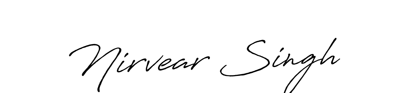 Create a beautiful signature design for name Nirvear Singh. With this signature (Antro_Vectra_Bolder) fonts, you can make a handwritten signature for free. Nirvear Singh signature style 7 images and pictures png