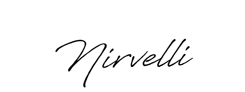 Use a signature maker to create a handwritten signature online. With this signature software, you can design (Antro_Vectra_Bolder) your own signature for name Nirvelli. Nirvelli signature style 7 images and pictures png