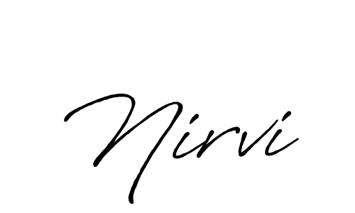 Make a beautiful signature design for name Nirvi. With this signature (Antro_Vectra_Bolder) style, you can create a handwritten signature for free. Nirvi signature style 7 images and pictures png