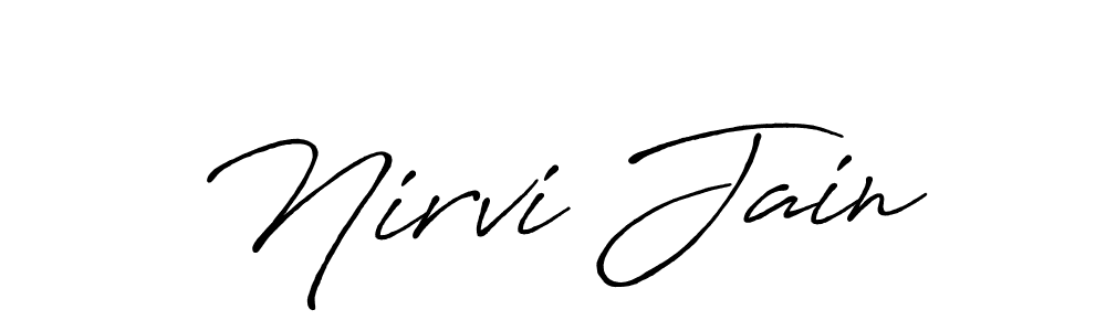 You should practise on your own different ways (Antro_Vectra_Bolder) to write your name (Nirvi Jain) in signature. don't let someone else do it for you. Nirvi Jain signature style 7 images and pictures png