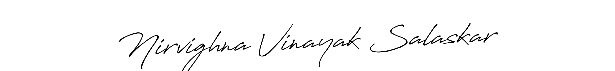 Nirvighna Vinayak Salaskar stylish signature style. Best Handwritten Sign (Antro_Vectra_Bolder) for my name. Handwritten Signature Collection Ideas for my name Nirvighna Vinayak Salaskar. Nirvighna Vinayak Salaskar signature style 7 images and pictures png