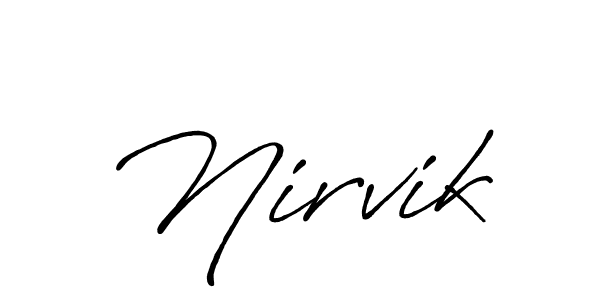 Also we have Nirvik name is the best signature style. Create professional handwritten signature collection using Antro_Vectra_Bolder autograph style. Nirvik signature style 7 images and pictures png