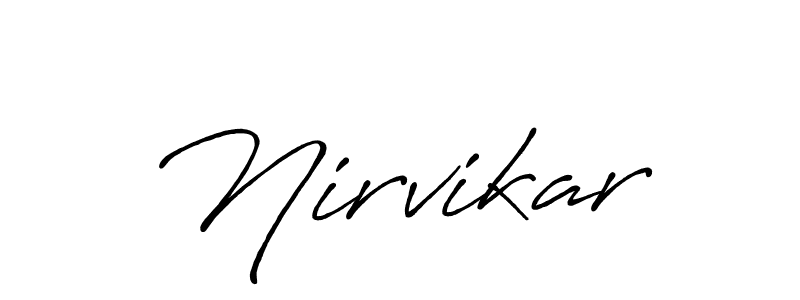 Nirvikar stylish signature style. Best Handwritten Sign (Antro_Vectra_Bolder) for my name. Handwritten Signature Collection Ideas for my name Nirvikar. Nirvikar signature style 7 images and pictures png